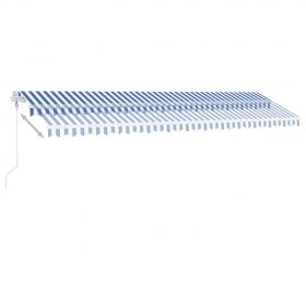 Copertina autonoma retractabila automat albastru&alb 300x250 cm