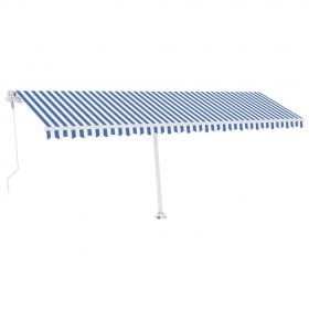 Copertina autonoma retractabila automat albastru&alb 300x250 cm