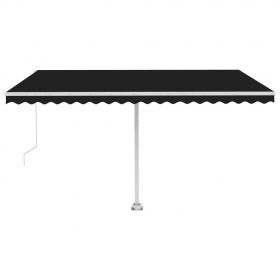 Copertina retractabila manual cu LED albastru si alb 300x250 cm