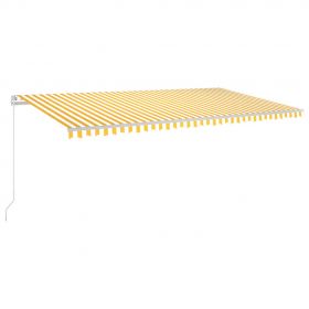Copertina retractabila manual cu LED, galben/alb, model 2