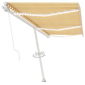 Copertina retractabila manual cu LED, galben/alb, model 3