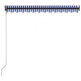 Copertina retractabila automat, albastru/alb/negru, 350 x 250 cm