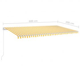 Copertina retractabila manual cu LED, galben/alb, model 2