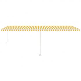 Copertina retractabila manual cu LED, galben/alb, model 3