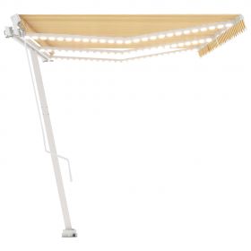 Copertina retractabila manual cu LED, galben/alb, model 3