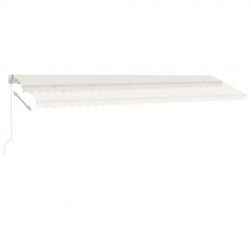 Copertina retractabila manual cu LED, crem, model 6