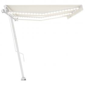 Copertina retractabila manual cu LED, crem, model 6