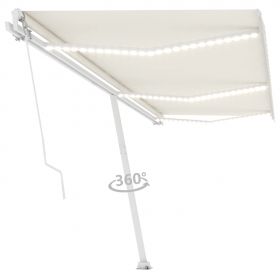Copertina retractabila manual cu LED, crem, model 6
