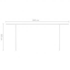 Copertina retractabila manual cu LED, crem, model 2