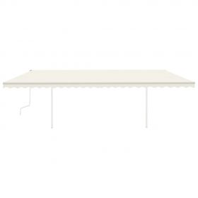 Copertina retractabila manual cu LED, crem, model 2