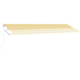 Copertina retractabila manual cu LED, galben/alb, model 3