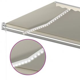 Copertina retractabila manual cu LED, crem, model 2