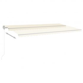 Copertina retractabila manual cu LED, crem, model 2