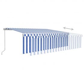 Copertina retractabila manual cu stor&LED albastru&alb