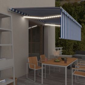 Copertina retractabila manual cu stor&LED albastru&alb