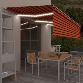 Copertina automata cu stor&LED&senzor vant albastru&alb 3x2