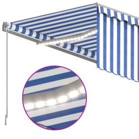 Copertina retractabila manual cu stor&LED albastru&alb