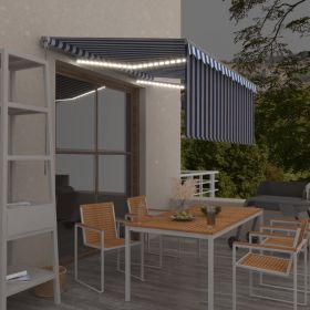 Copertina retractabila manual cu stor&LED albastru&alb