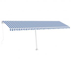Copertina retractabila manual cu LED, albastru/alb, model 3