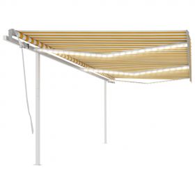 Copertina retractabila manual cu LED, galben/alb, model 4