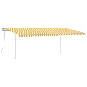 Copertina retractabila manual cu LED, galben/alb, model 4