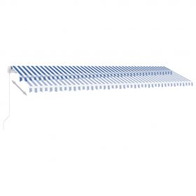 Copertina retractabila manual cu LED, albastru/alb, model 3
