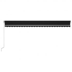 Copertina retractabila manual cu LED, antracit/alb