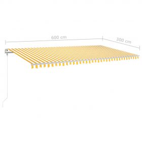 Copertina retractabila manual cu LED, galben/alb, model 4