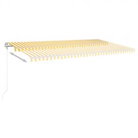 Copertina retractabila manual cu LED, galben/alb, model 4