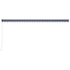 Copertina retractabila manual cu LED, albastru/alb, model 4