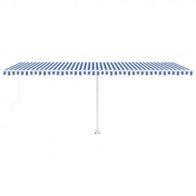 Copertina retractabila manual cu LED, albastru/alb, model 3