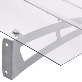 Copertina de usa argintiu si transparent 120x90 cm policarbonat