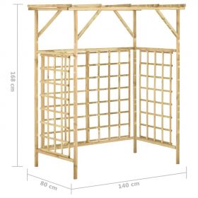 Pergola de gradina pentru pubele duble
