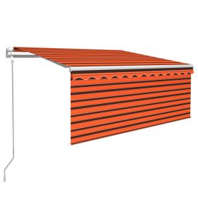 Copertina retractabila automat cu stor portocaliu&maro 3x2