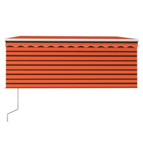 Copertina retractabila automat cu stor portocaliu&maro 3x2
