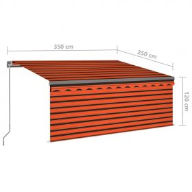 Copertina manuala cu stor&LED portocaliu&maro 3