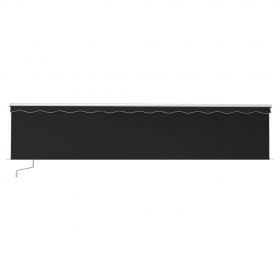 Copertina retractabila manual cu stor/LED, antracit, 6 x 3 m