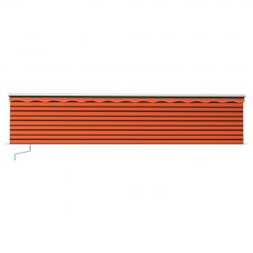 Copertina retractabila manual cu stor/LED portocaliu/maro 6 x 3 m