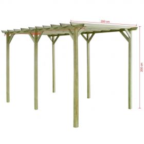 Pergola de gradina, maro, lemn de pin tratat