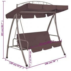 Balansoar de exterior extensibil cu copertina