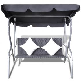 Balansoar de exterior suspendat cu copertina