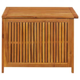 Lada de depozitare gradina, 75 x 75 x 58 cm, lemn masiv de acacia