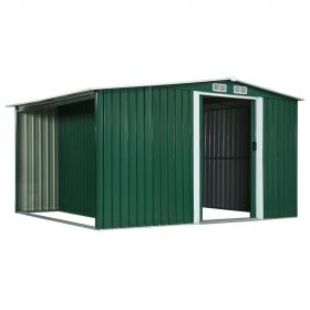 Sopron de gradina cu usi glisante, 329,5 x 205 x 178 cm, otel