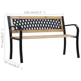 Banca de gradina, 120 cm, lemn