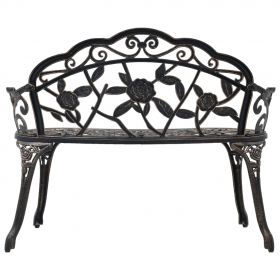 Banca bistro, bronz, 100 cm, aluminiu turnat