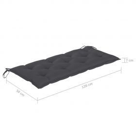 Balansoar cu perna, 170 x 96.5 x 171 cm, lemn masiv de tec