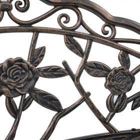 Banca bistro, bronz, 100 cm, aluminiu turnat