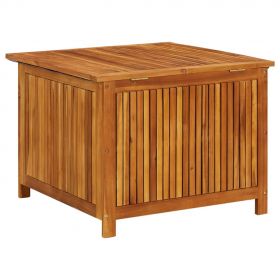 Lada de depozitare gradina, 75 x 75 x 58 cm, lemn masiv de acacia