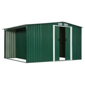 Sopron de gradina cu usi glisante, 329,5 x 205 x 178 cm, otel