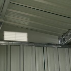 Sopron de gradina cu usi glisante, 386 x 259 x 178 cm, otel